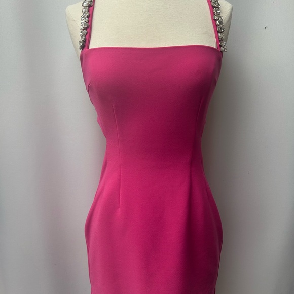 Karen Millen Pink Embellished Sheath Dress - Picture 1 of 3